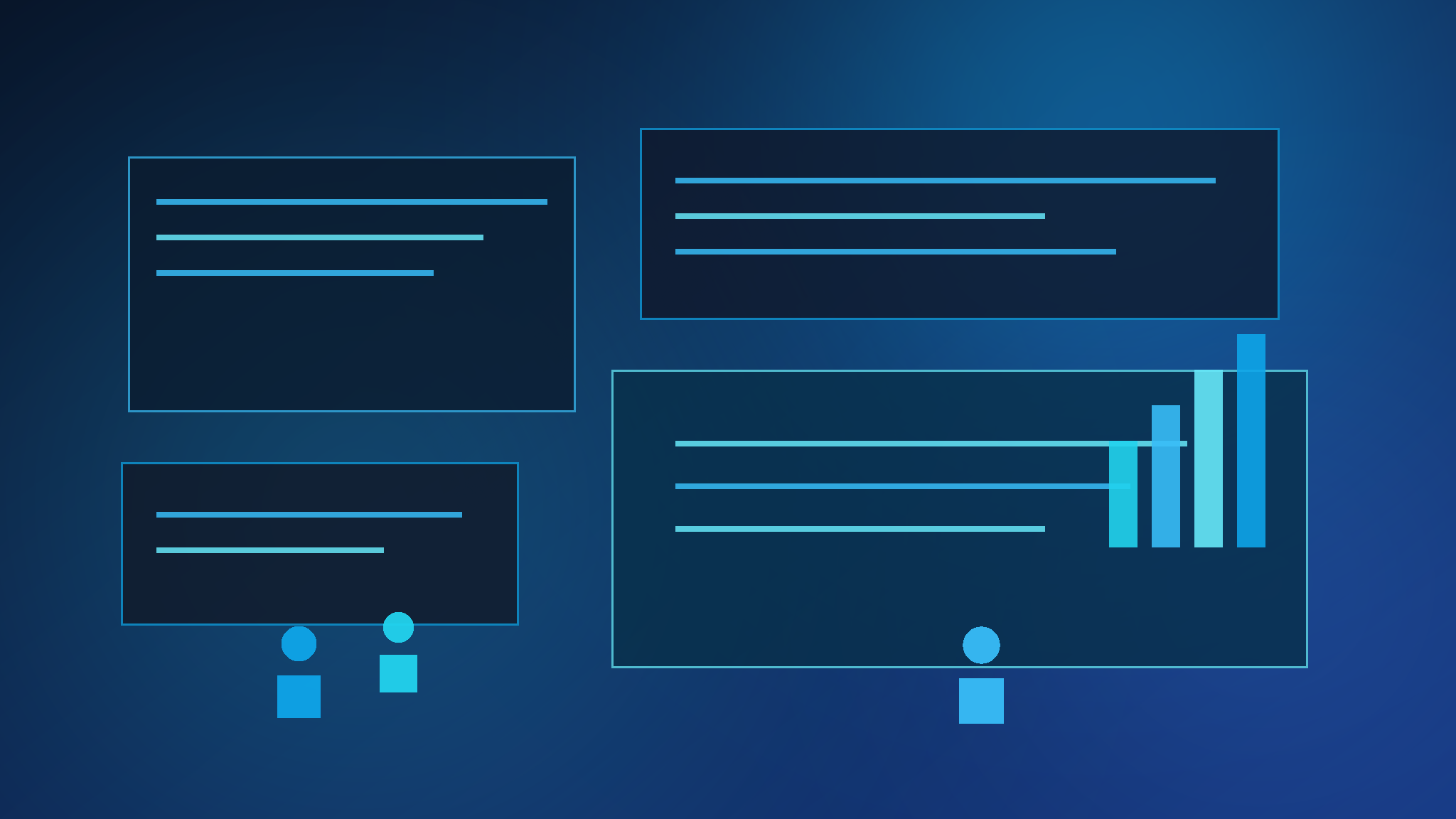 Enterprise sales and revenue operations teams reviewing real-time AI lead scoring, personalized outreach drafts, and demo preparation dashboards in a modern blue command center