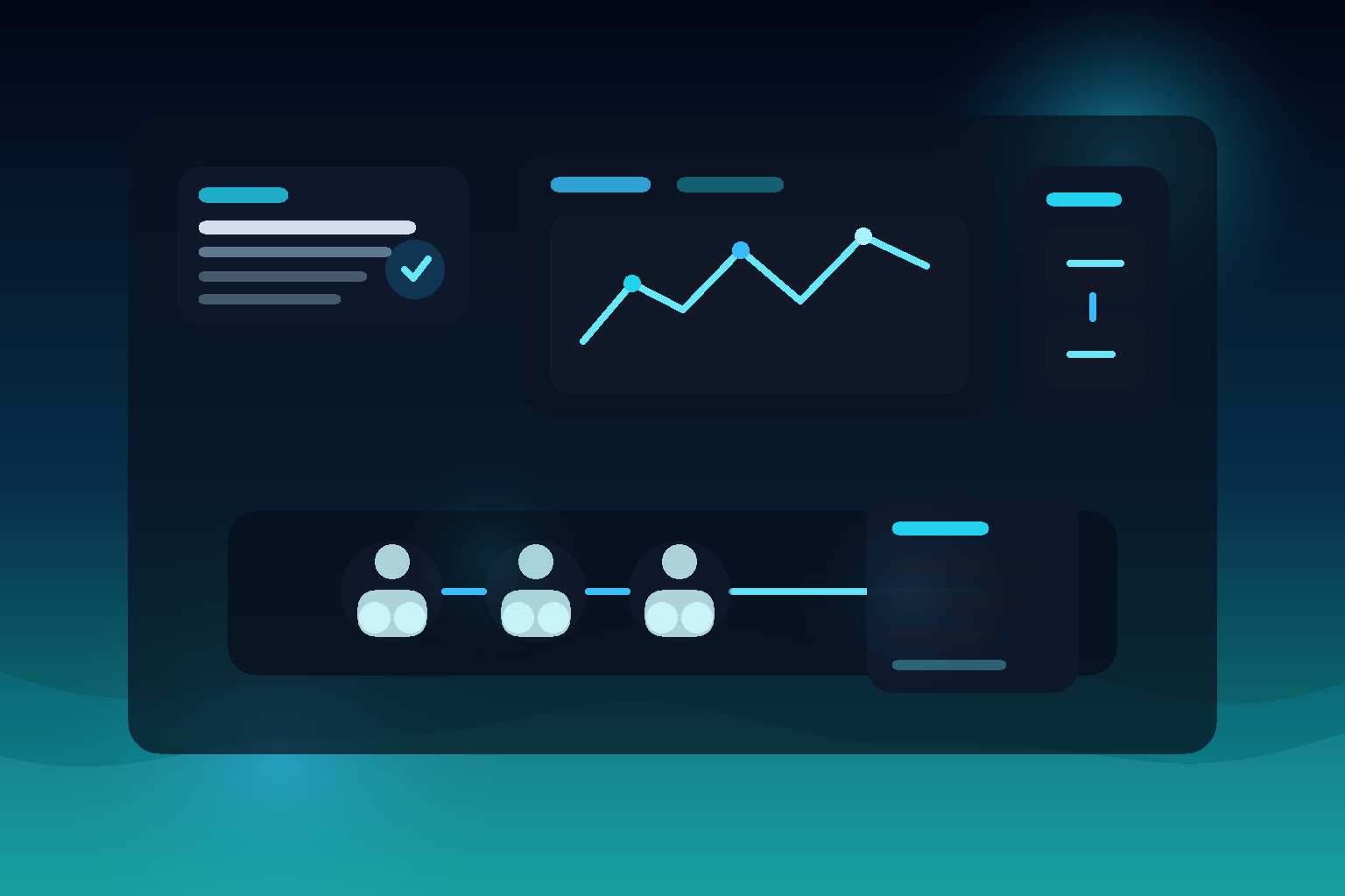 Product engineers and AI platform builders reviewing customer feature requests, live preview branches, evaluation dashboards, and agent-generated code in a modern blue software studio