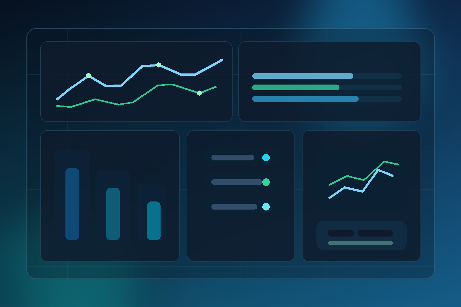 Manufacturing planners and plant engineers reviewing AI-optimized beverage production schedules, machine constraints, and factory productivity dashboards in a modern blue industrial control room